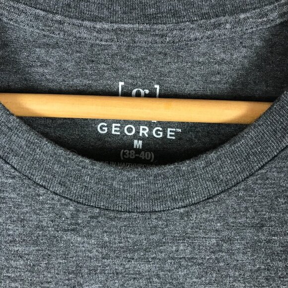 GEORGE Men's I AM NOT A ROBOT Long Sleeve Gray Crewneck MEDIUM - Picture 4 of 4